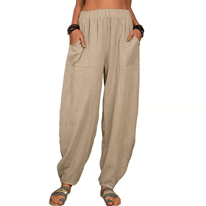 Loose cotton linen harem pants ~ Soft, breezy comfort you’ll live in.