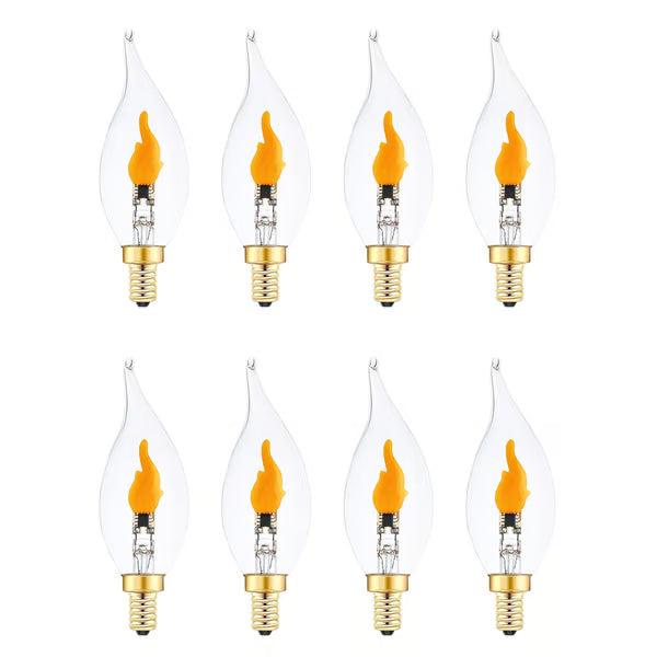 Flickering Flame Light Bulbs ~ Year-round warm flicker for indoor or outdoor spaces.