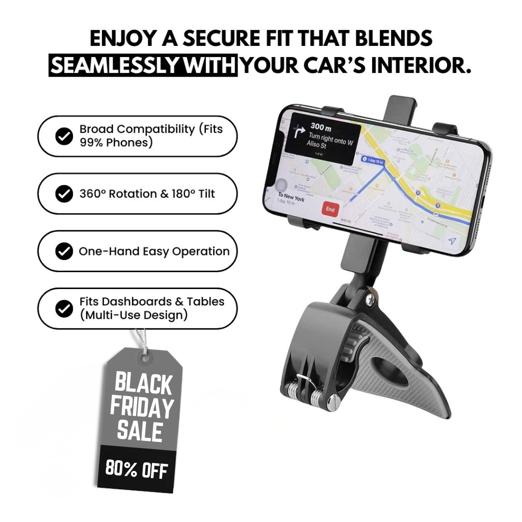 MultifunctionalCarDashboardPhoneHolder~TheLastPhoneMountYou’llEverNeed.