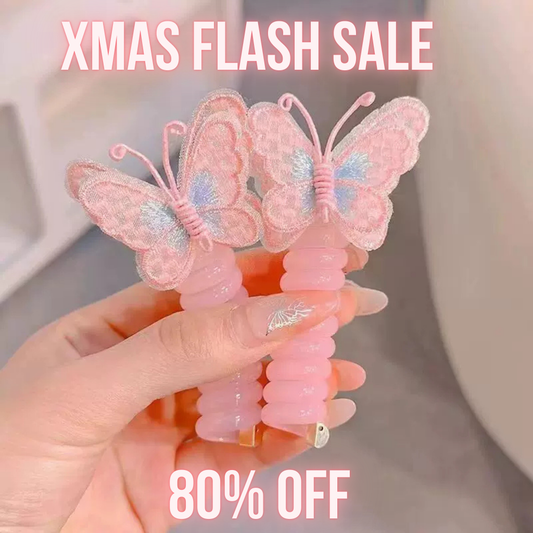 Butterfly Spiral Hair Tie ~ Turns boring ponytails into butterfly masterpieces.