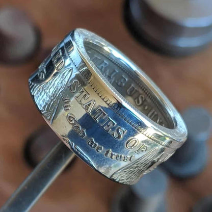 1921 Classic Morgan Dollar Coin Ring ~ A reminder that time builds character.