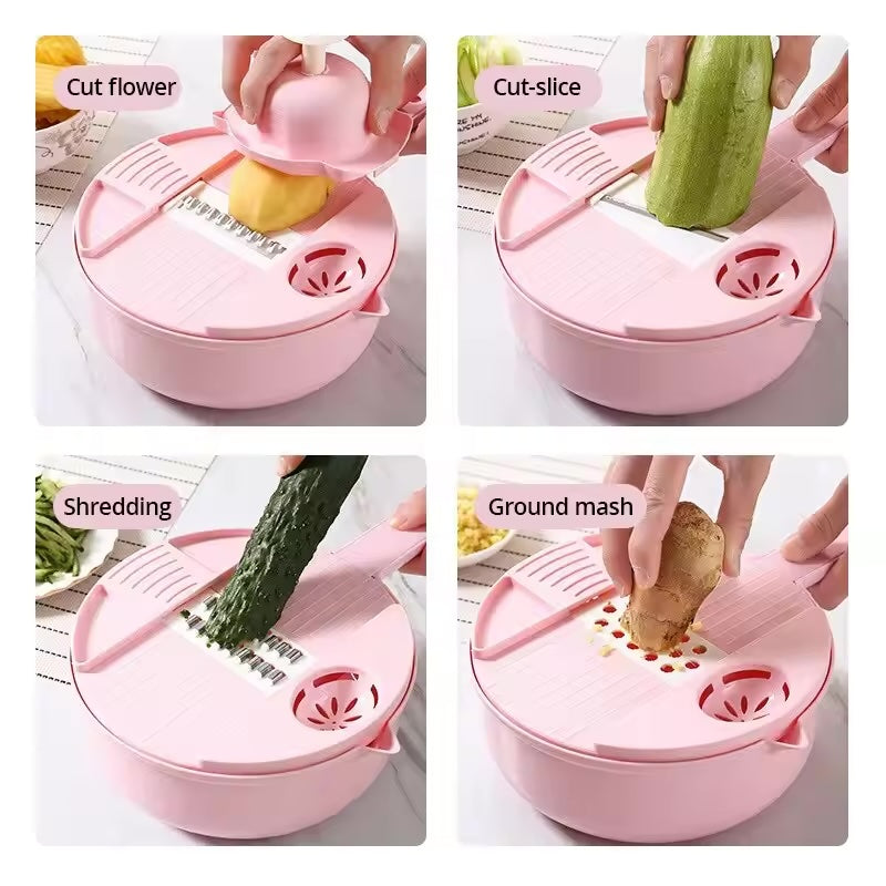 Circular Veggie Cutter ~ Effortless Slicing, Shredding & Grating in Seconds