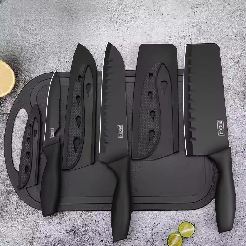 Black Knife Set ~ Precision Cutting with Sleek, Modern Design