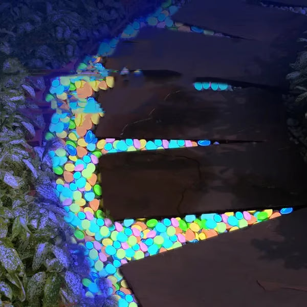 Solar Powered Glow Rocks ~ Transform pathways into a glowing nightscape.