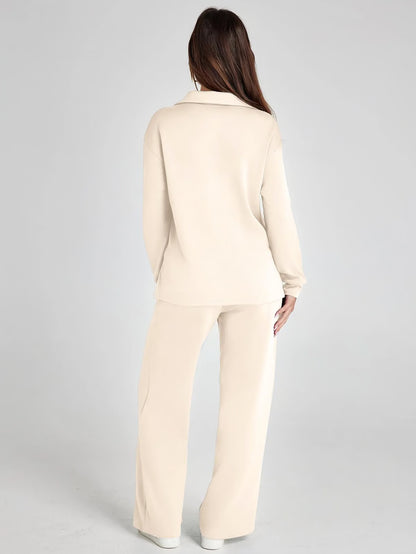 Casual Long Sleeve Sweatsuit 2-piece Sets ~ Soft, breathable, and wrinkle-free all day long.