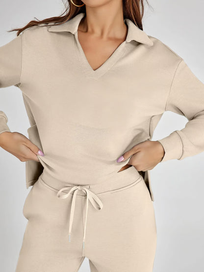 Casual Long Sleeve Sweatsuit 2-piece Sets ~ Soft, breathable, and wrinkle-free all day long.