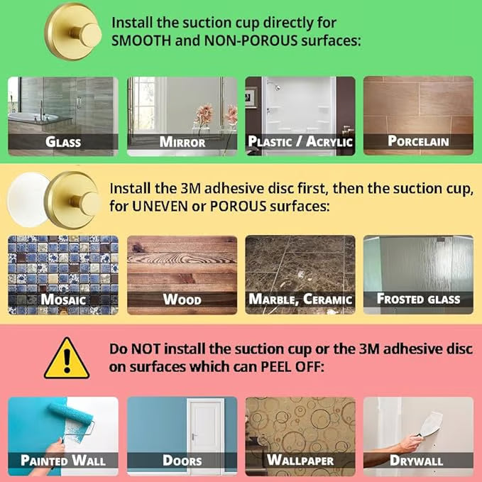 Suction Cup Hooks ~ Because not everything needs to be screwed in.