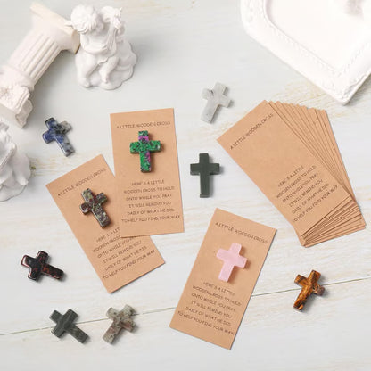 Handmade Natural Crystal Crosses ~ Unique natural stone keepsakes for faith, décor, and gifting.