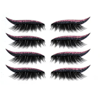 Reusable Eyeliner And Eyelash Stickers ~ Salon glam in 10 seconds, no glue needed