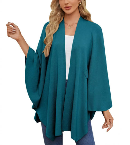 Oversized Shawl Poncho ~ Your all-season essential for chic, effortless layering.