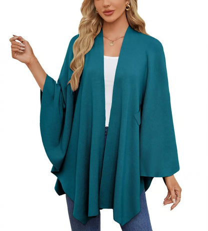 Elegant Shawl Sweater Wrap ~ Effortless layering and cloud-soft comfort all day.
