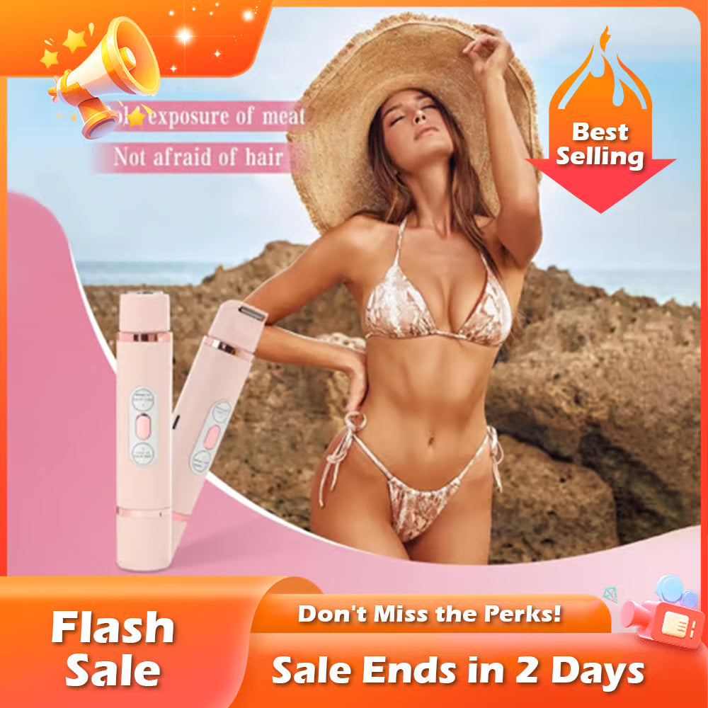 2-in-1 Electric Bikini Trimmer ~ Silky skin from bikini line to face in minutes.