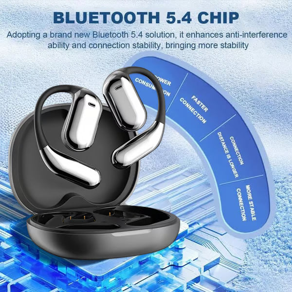 Touch Screen Open Earbuds ~ Smart control, crystal-clear sound all day.