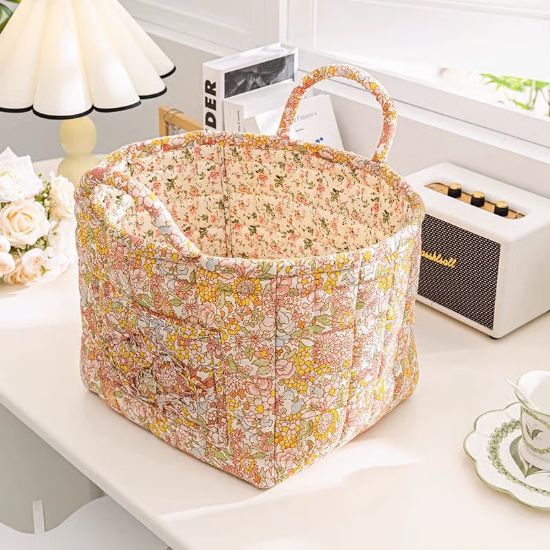 Quilted Fabric Totes ~ Because some things can’t go in drawers.