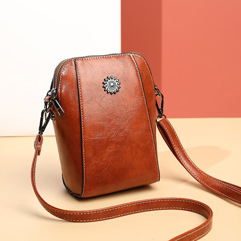 Soft Leather Mobile Phone Messenger Bag ~ Everyday luxury in a compact size.