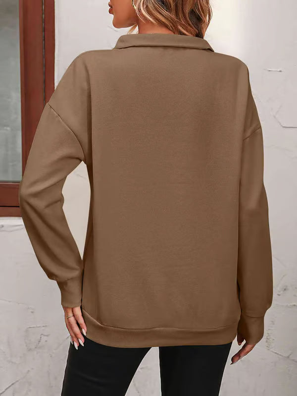 Oversized Zip-Up Sweatshirt ~ Cloud-like drape and plush warmth built for every season.