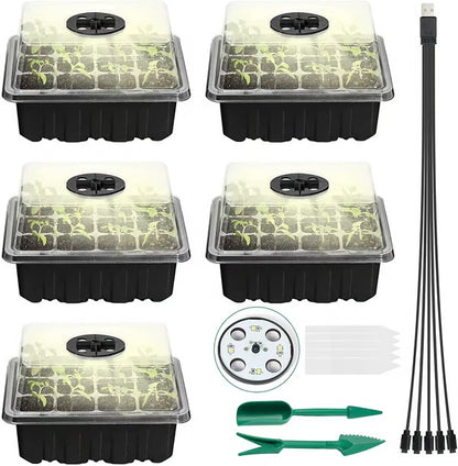 Adjustable Humidity Seed Starter Trays ~ Grow herbs and veggies with ease.