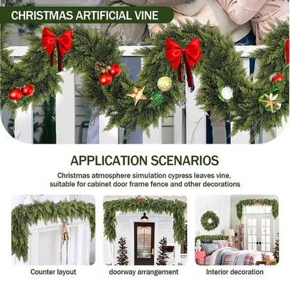 Artificial Cypress Leaf Vine Wreath ~ Bend, shape & style for any season or space.