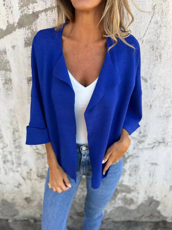 Casual Faux Suede Cardigan ~ Chic layering piece for every season.