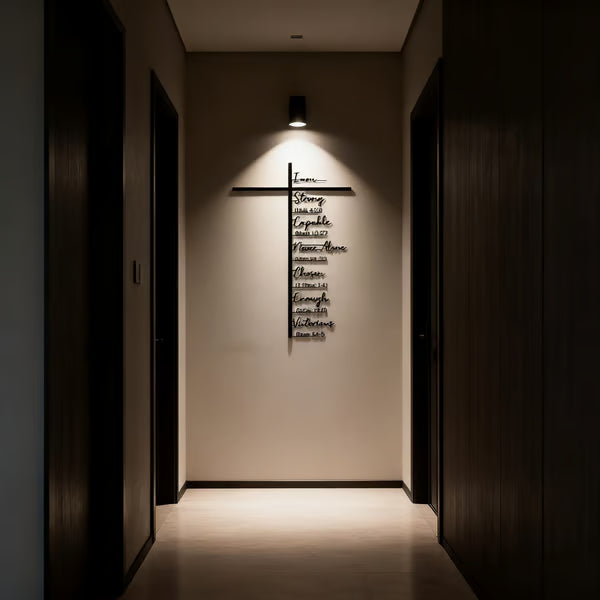 Scripture-Inspired Metal Cross Wall Art ~ Bring faith and peace to every corner of your home.