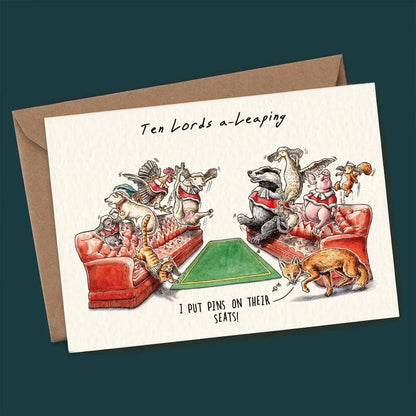 Twelve Days Of Christmas Card Set ~ Bold, witty holiday greetings in every envelope.