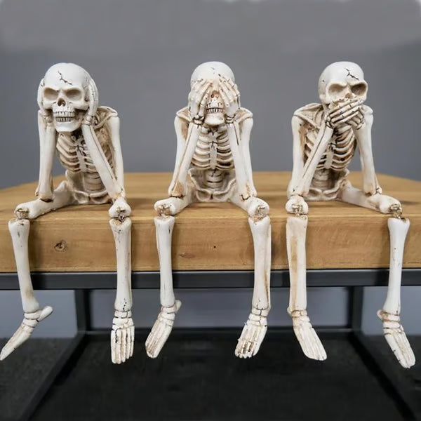 Three Wise Skeletons ~ Darkest conversation piece in the room.