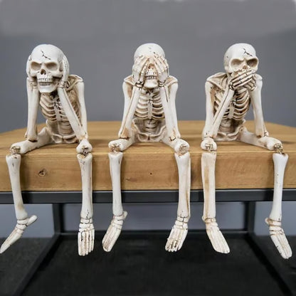 Three Wise Skeletons ~ Darkest conversation piece in the room.