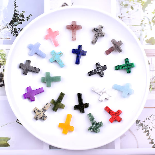 Handmade Natural Crystal Crosses ~ Unique natural stone keepsakes for faith, décor, and gifting.
