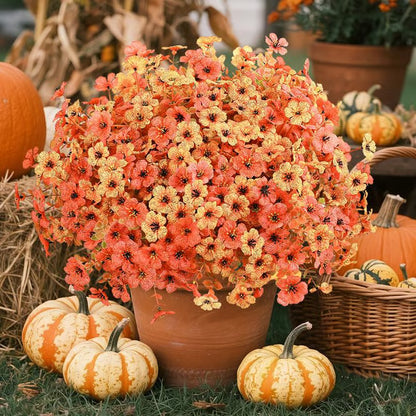 Artificial Fall Decor Flowers ~ Brighten any space with lasting autumn color.