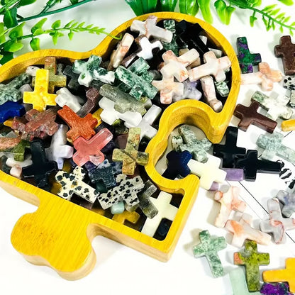 Handmade Natural Crystal Crosses ~ Unique natural stone keepsakes for faith, décor, and gifting.