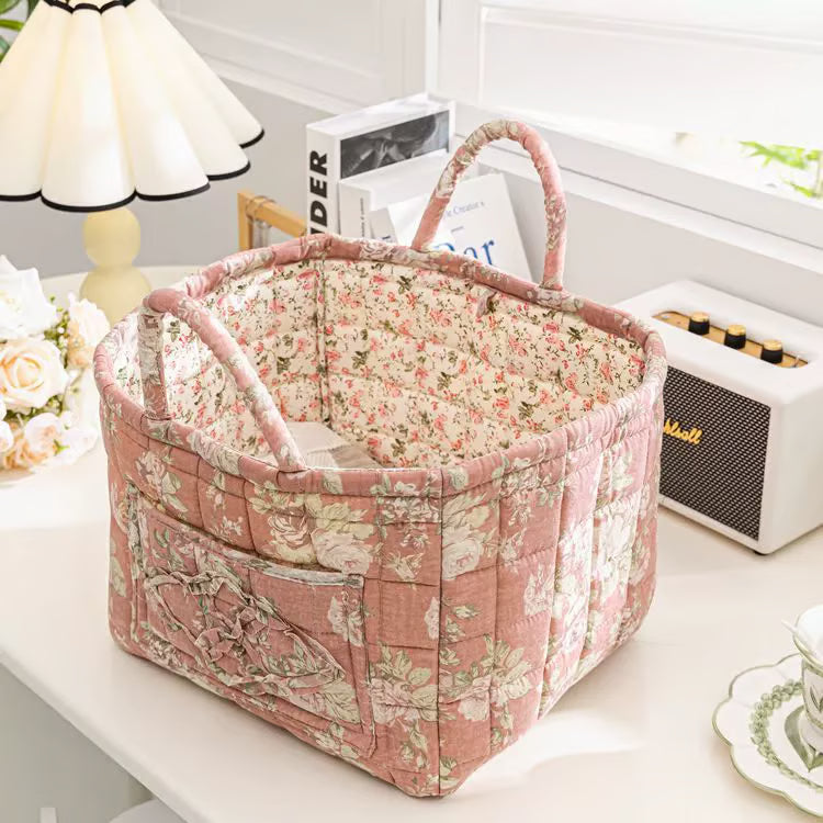 Quilted Fabric Totes ~ Because some things can’t go in drawers.