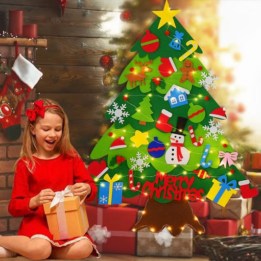 DIY Felt Christmas Tree Set ~ Because toddlers think glass balls are snacks.