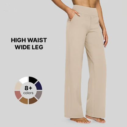 Loose High-Waist Yoga Pants ~ Flowy comfort with a polished, office-ready look.