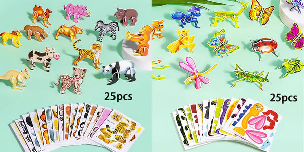 Educational 3D Cartoon Puzzle ~ Keep little hands busy and imaginations big.