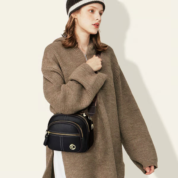 Shoulder Strap Leather Crossbody Bag ~ Hands-free power move from office chaos to after-hours.