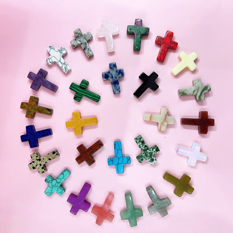 Handmade Natural Crystal Crosses ~ Unique natural stone keepsakes for faith, décor, and gifting.