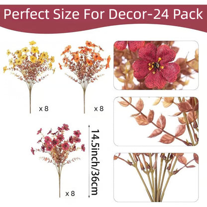 Artificial Fall Decor Flowers ~ Brighten any space with lasting autumn color.
