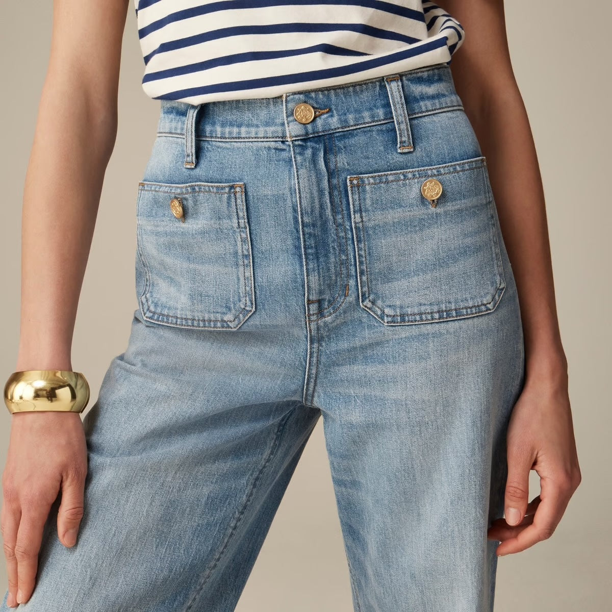 Tummy Control Cropped Wide-Leg Jeans ~ Flatter your waist, elevate your style.
