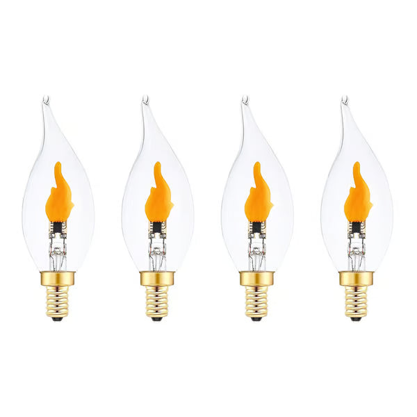 Flickering Flame Light Bulbs ~ Year-round warm flicker for indoor or outdoor spaces.