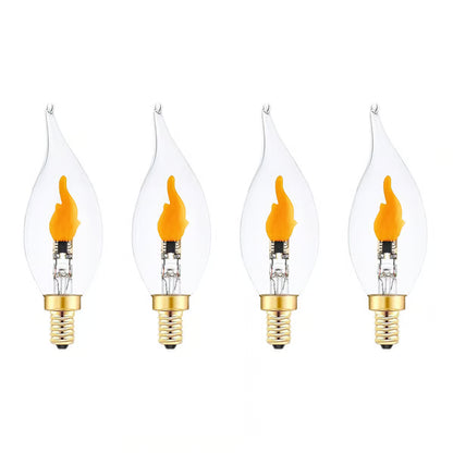 Flickering Flame Light Bulbs ~ Year-round warm flicker for indoor or outdoor spaces.