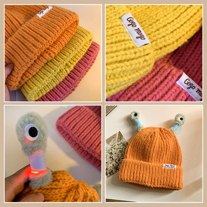 Glowing Little Monster Knit Hat ~ Light up every winter night with warmth and fun.