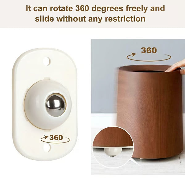 Self Adhesive Caster Wheels ~ Instant 360° mobility for furniture & storage.