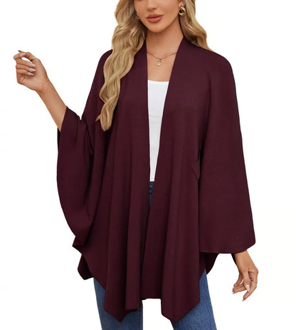 Oversized Shawl Poncho ~ Your all-season essential for chic, effortless layering.