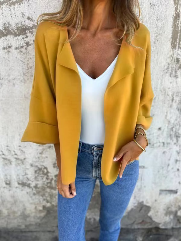 Casual Faux Suede Cardigan ~ Chic layering piece for every season.