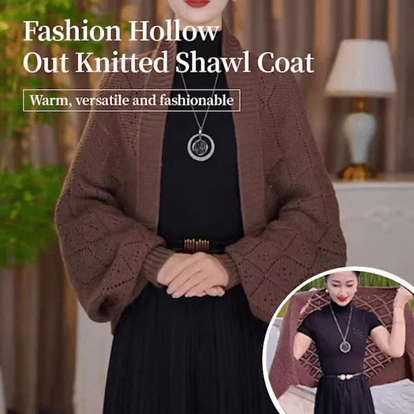 Hollow Out Knitted Shawl Coat ~ Own every sidewalk like it’s Fashion Week.