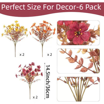Artificial Fall Decor Flowers ~ Brighten any space with lasting autumn color.