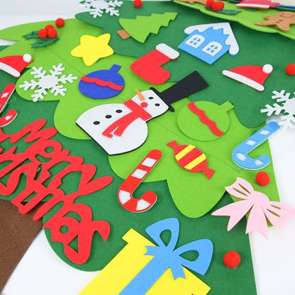 DIY Felt Christmas Tree Set ~ Because toddlers think glass balls are snacks.