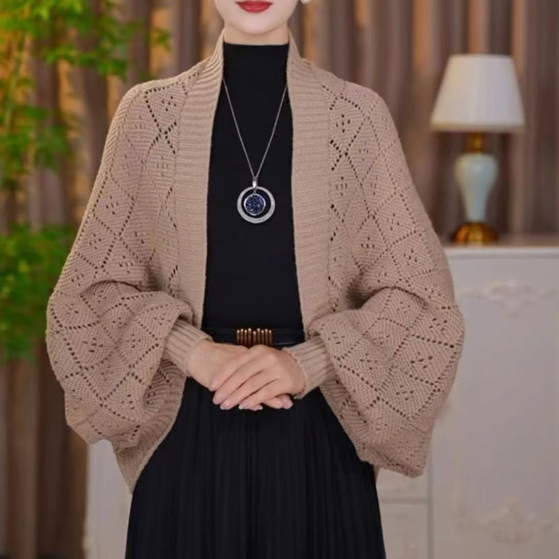 Fashion Hollow Out Knitted Shawl Coat ~ From casual to classy in seconds.