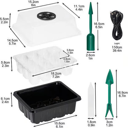 Adjustable Humidity Seed Starter Trays ~ Grow herbs and veggies with ease.