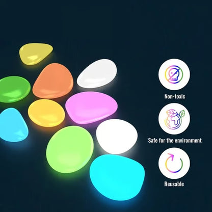 Solar Powered Glow Rocks ~ Transform pathways into a glowing nightscape.